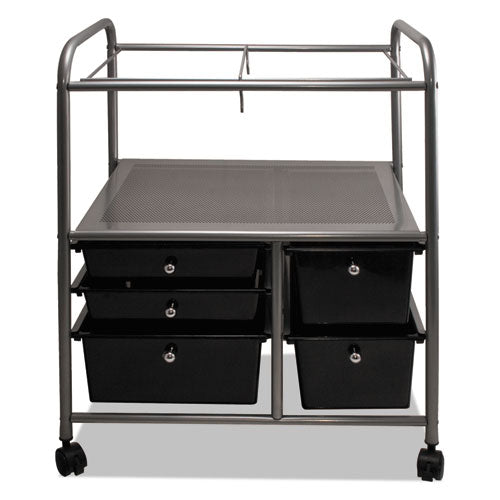 Advantus wholesale. Letter-legal File Cart W-five Storage Drawers, 21.63w X 15.25d X 28.63h, Black. HSD Wholesale: Janitorial Supplies, Breakroom Supplies, Office Supplies.