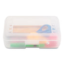 Advantus wholesale. Gem Polypropylene Pencil Box With Lid, Clear, 8 1-2 X 5 1-4 X 2 1-2. HSD Wholesale: Janitorial Supplies, Breakroom Supplies, Office Supplies.