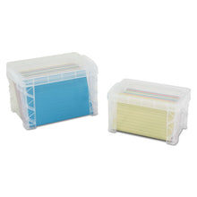Load image into Gallery viewer, Advantus wholesale. Super Stacker Storage Boxes, Hold 500 4 X 6 Cards, Plastic, Clear. HSD Wholesale: Janitorial Supplies, Breakroom Supplies, Office Supplies.
