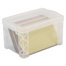 Load image into Gallery viewer, Advantus wholesale. Super Stacker Storage Boxes, Hold 400 3 X 5 Cards, Plastic, Clear. HSD Wholesale: Janitorial Supplies, Breakroom Supplies, Office Supplies.