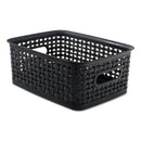 Advantus wholesale. Weave Bins, 9.88 X 7.38 X 4, Black, 3-pack. HSD Wholesale: Janitorial Supplies, Breakroom Supplies, Office Supplies.