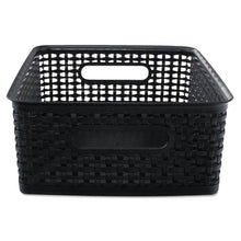 Load image into Gallery viewer, Advantus wholesale. Weave Bins, 14.25 X 10.25 X 4.75, Black, 2-pack. HSD Wholesale: Janitorial Supplies, Breakroom Supplies, Office Supplies.