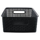 Advantus wholesale. Weave Bins, 14.25 X 10.25 X 4.75, Black, 2-pack. HSD Wholesale: Janitorial Supplies, Breakroom Supplies, Office Supplies.