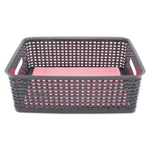 Load image into Gallery viewer, Advantus wholesale. Weave Bins, 14.25 X 10.25 X 4.75, Black, 2-pack. HSD Wholesale: Janitorial Supplies, Breakroom Supplies, Office Supplies.