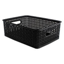 Advantus wholesale. Weave Bins, 14.25 X 10.25 X 4.75, Black, 2-pack. HSD Wholesale: Janitorial Supplies, Breakroom Supplies, Office Supplies.
