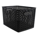 Advantus wholesale. Weave Bins, 13.88 X 10.5 X 8.75, Black, 2-pack. HSD Wholesale: Janitorial Supplies, Breakroom Supplies, Office Supplies.