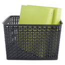 Advantus wholesale. Weave Bins, 13.88 X 10.5 X 8.75, Black, 2-pack. HSD Wholesale: Janitorial Supplies, Breakroom Supplies, Office Supplies.
