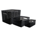 Advantus wholesale. Weave Bins, 13.63 X 10.75 X 9, Black, 3-pack. HSD Wholesale: Janitorial Supplies, Breakroom Supplies, Office Supplies.