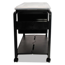 Load image into Gallery viewer, Advantus wholesale. Folding Mobile File Cart, 14.5w X 18.5d X 21.75h, Clear-black. HSD Wholesale: Janitorial Supplies, Breakroom Supplies, Office Supplies.