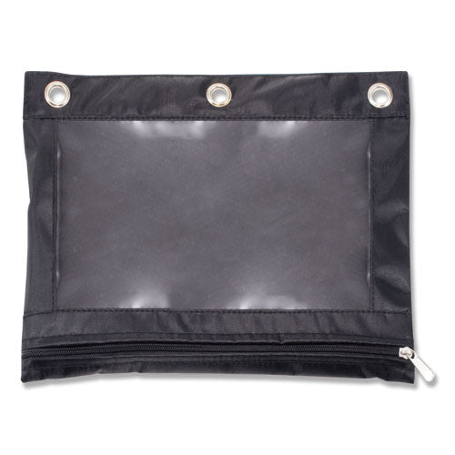 Advantus wholesale. Binder Pencil Pouch, 10 X 7 3-8, Black-clear. HSD Wholesale: Janitorial Supplies, Breakroom Supplies, Office Supplies.