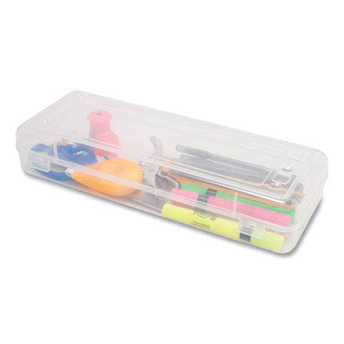 Innovative Storage Designs wholesale. Stretch Art Box, Polypropylene, Snap Shut, Clear. HSD Wholesale: Janitorial Supplies, Breakroom Supplies, Office Supplies.