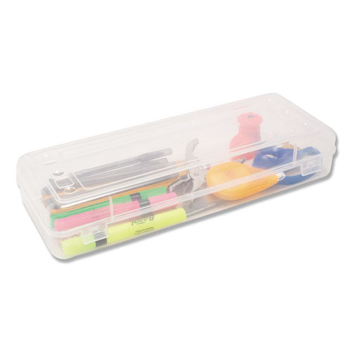 Innovative Storage Designs wholesale. Stretch Art Box, Polypropylene, Snap Shut, Clear. HSD Wholesale: Janitorial Supplies, Breakroom Supplies, Office Supplies.