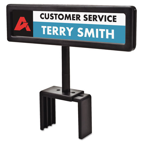 People Pointer™ wholesale. People Pointer Cubicle Sign, Plastic, 8.5 X 2, Black. HSD Wholesale: Janitorial Supplies, Breakroom Supplies, Office Supplies.