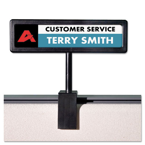 People Pointer™ wholesale. People Pointer Cubicle Sign, Plastic, 8.5 X 2, Black. HSD Wholesale: Janitorial Supplies, Breakroom Supplies, Office Supplies.