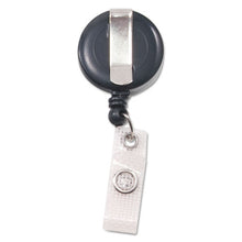 Load image into Gallery viewer, Advantus wholesale. Deluxe Retractable Id Reel With Badge Holder, 24&quot; Extension, Black, 12-box. HSD Wholesale: Janitorial Supplies, Breakroom Supplies, Office Supplies.