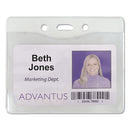 Advantus wholesale. Security Id Badge Holder, Horizontal, 3.5 X 4.25, Clear, 50-box. HSD Wholesale: Janitorial Supplies, Breakroom Supplies, Office Supplies.