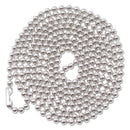 Advantus wholesale. Id Badge Holder Chain, Ball Chain Style, 36" Long, Nickel Plated, 100-box. HSD Wholesale: Janitorial Supplies, Breakroom Supplies, Office Supplies.
