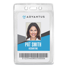 Load image into Gallery viewer, Advantus wholesale. Security Id Badge Holder, Vertical, 3.13 X 4.88, Clear, 50-box. HSD Wholesale: Janitorial Supplies, Breakroom Supplies, Office Supplies.