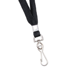 Load image into Gallery viewer, Advantus wholesale. Deluxe Lanyards, J-hook Style, 36&quot; Long, Black, 24-box. HSD Wholesale: Janitorial Supplies, Breakroom Supplies, Office Supplies.