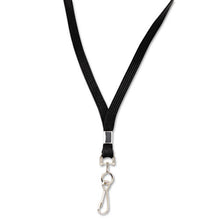 Load image into Gallery viewer, Advantus wholesale. Deluxe Lanyards, J-hook Style, 36&quot; Long, Black, 24-box. HSD Wholesale: Janitorial Supplies, Breakroom Supplies, Office Supplies.