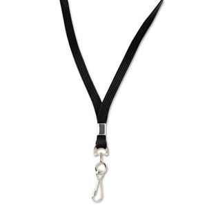 Advantus wholesale. Deluxe Lanyards, J-hook Style, 36" Long, Black, 24-box. HSD Wholesale: Janitorial Supplies, Breakroom Supplies, Office Supplies.