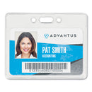 Advantus wholesale. Proximity Id Badge Holder, Horizontal, 3.75 X 3, Clear, 50-pack. HSD Wholesale: Janitorial Supplies, Breakroom Supplies, Office Supplies.