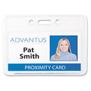 Advantus wholesale. Proximity Id Badge Holder, Horizontal, 3.75 X 3, Clear, 50-pack. HSD Wholesale: Janitorial Supplies, Breakroom Supplies, Office Supplies.