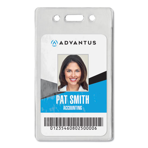 Advantus wholesale. Proximity Id Badge Holder, Vertical, 2.68 X 4.38, Clear, 50-pack. HSD Wholesale: Janitorial Supplies, Breakroom Supplies, Office Supplies.