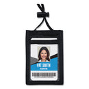 Advantus wholesale. Id Badge Holder W-convention Neck Pouch, Vertical, 2 3-4 X 3 1-2, Black, 12-pack. HSD Wholesale: Janitorial Supplies, Breakroom Supplies, Office Supplies.