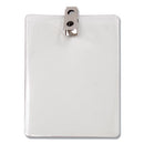 Advantus wholesale. Id Badge Holder W-clip, Vertical, 3.8w X 4.25h, Clear, 50-pack. HSD Wholesale: Janitorial Supplies, Breakroom Supplies, Office Supplies.