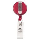 Advantus wholesale. Translucent Retractable Id Card Reel, 34" Extension, Red, 12-pack. HSD Wholesale: Janitorial Supplies, Breakroom Supplies, Office Supplies.