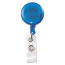 Advantus wholesale. Translucent Retractable Id Card Reel, 34" Extension, Blue, 12-pack. HSD Wholesale: Janitorial Supplies, Breakroom Supplies, Office Supplies.