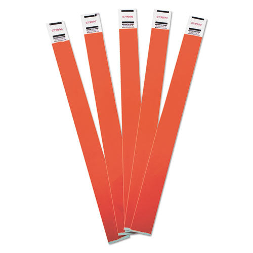 Advantus wholesale. Crowd Management Wristbands, Sequentially Numbered, 9 3-4 X 3-4, Red, 500-pack. HSD Wholesale: Janitorial Supplies, Breakroom Supplies, Office Supplies.