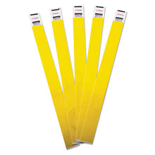 Load image into Gallery viewer, Advantus wholesale. Crowd Management Wristbands, Sequentially Numbered, 9 3-4 X 3-4, Yellow, 500-pk. HSD Wholesale: Janitorial Supplies, Breakroom Supplies, Office Supplies.