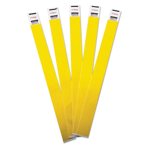 Advantus wholesale. Crowd Management Wristbands, Sequentially Numbered, 9 3-4 X 3-4, Yellow, 500-pk. HSD Wholesale: Janitorial Supplies, Breakroom Supplies, Office Supplies.