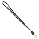 Advantus wholesale. Lanyards With Retractable Id Reels, Ring Style, 34" Long, Black, 12-pk. HSD Wholesale: Janitorial Supplies, Breakroom Supplies, Office Supplies.