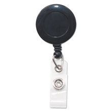 Load image into Gallery viewer, Advantus wholesale. Swivel-back Retractable Id Card Reel, 30&quot; Extension, Black, 12-pack. HSD Wholesale: Janitorial Supplies, Breakroom Supplies, Office Supplies.