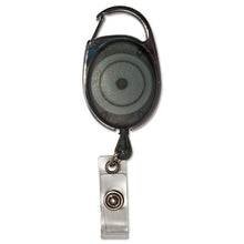 Load image into Gallery viewer, Advantus wholesale. Carabiner-style Retractable Id Card Reel, 30&quot; Extension, Smoke, 12-pack. HSD Wholesale: Janitorial Supplies, Breakroom Supplies, Office Supplies.