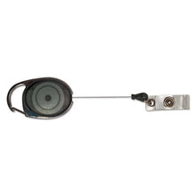 Load image into Gallery viewer, Advantus wholesale. Carabiner-style Retractable Id Card Reel, 30&quot; Extension, Smoke, 12-pack. HSD Wholesale: Janitorial Supplies, Breakroom Supplies, Office Supplies.