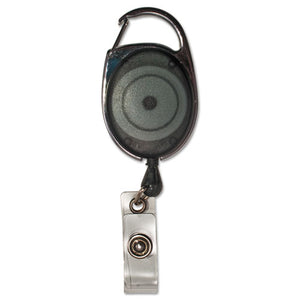 Advantus wholesale. Carabiner-style Retractable Id Card Reel, 30" Extension, Smoke, 12-pack. HSD Wholesale: Janitorial Supplies, Breakroom Supplies, Office Supplies.