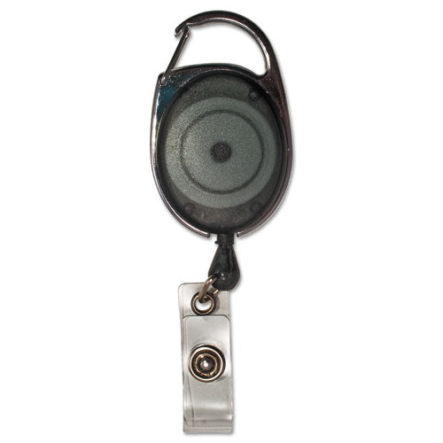 Advantus wholesale. Carabiner-style Retractable Id Card Reel, 30" Extension, Smoke, 12-pack. HSD Wholesale: Janitorial Supplies, Breakroom Supplies, Office Supplies.