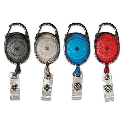 Advantus wholesale. Carabiner-style Retractable Id Card Reel, 30" Extension, Assorted, 20-pack. HSD Wholesale: Janitorial Supplies, Breakroom Supplies, Office Supplies.