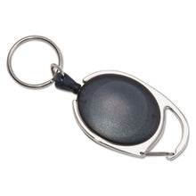 Load image into Gallery viewer, Advantus wholesale. Carabiner-style Retractable Id Card Reel, 30&quot; Extension, Smoke, 6-pack. HSD Wholesale: Janitorial Supplies, Breakroom Supplies, Office Supplies.