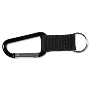 Advantus wholesale. Carabiner Key Chains, Split Key Rings, Aluminum, Black, 10-pack. HSD Wholesale: Janitorial Supplies, Breakroom Supplies, Office Supplies.