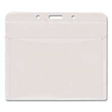 Load image into Gallery viewer, Advantus wholesale. Pvc-free Badge Holders, Horizontal, 4.5 X 4, Clear, 50-pack. HSD Wholesale: Janitorial Supplies, Breakroom Supplies, Office Supplies.