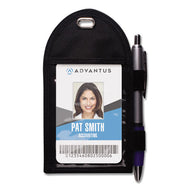 Advantus wholesale. Badge Holder With Pen Loop, Vertical, 3 1-4