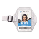 Advantus wholesale. Vertical Arm Badge Holder, 5 X 5, Clear-white, 12-box. HSD Wholesale: Janitorial Supplies, Breakroom Supplies, Office Supplies.