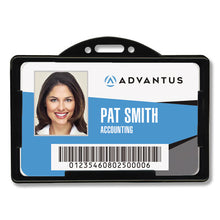 Load image into Gallery viewer, Advantus wholesale. Horizontal Id Card Holders, 3.68 X 2.38, Black, 25-pack. HSD Wholesale: Janitorial Supplies, Breakroom Supplies, Office Supplies.