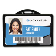 Advantus wholesale. Horizontal Id Card Holders, 3.68 X 2.38, Black, 25-pack. HSD Wholesale: Janitorial Supplies, Breakroom Supplies, Office Supplies.