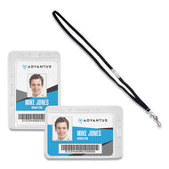 Advantus wholesale. Antimicrobial Id And Security Badge And Lanyard Combo Pack, Horizontal, 4.13 X 2.88, Clear, 20 Badge Holders, 20 Lanyards-pk. HSD Wholesale: Janitorial Supplies, Breakroom Supplies, Office Supplies.